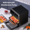 Friteuse à air BALASHOV 10 L : cuisson par convection à 360°, sans huile